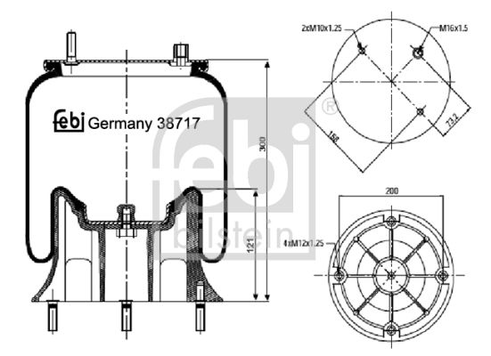 FEBI BILSTEIN dėklas, pneumatinė pakaba 38717